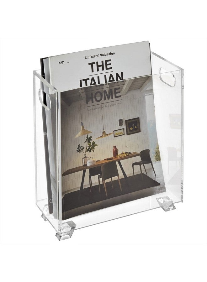 Stock Your Home Stock Your Home Acrylic Magazine Holder - Crystal Clear Acrylic Holder - Shatterproof - Open Top - Space Saver - Acrylic Holder for Magazines, Publications, Office Desk, Reception, Waiting Room - Image 1