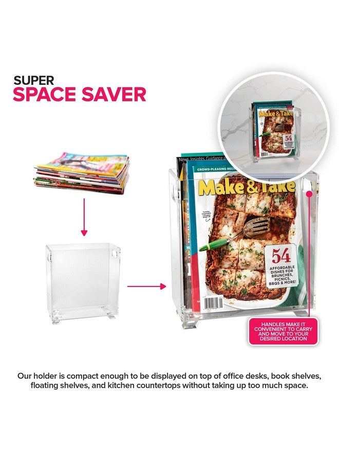 Stock Your Home Stock Your Home Acrylic Magazine Holder - Crystal Clear Acrylic Holder - Shatterproof - Open Top - Space Saver - Acrylic Holder for Magazines, Publications, Office Desk, Reception, Waiting Room - Image 3