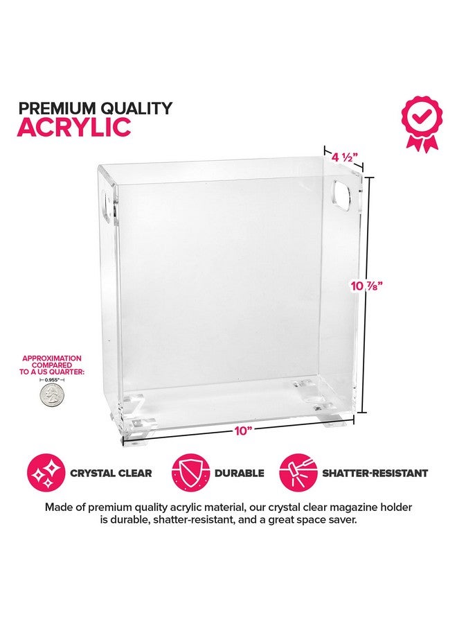 Stock Your Home Stock Your Home Acrylic Magazine Holder - Crystal Clear Acrylic Holder - Shatterproof - Open Top - Space Saver - Acrylic Holder for Magazines, Publications, Office Desk, Reception, Waiting Room - Image 2