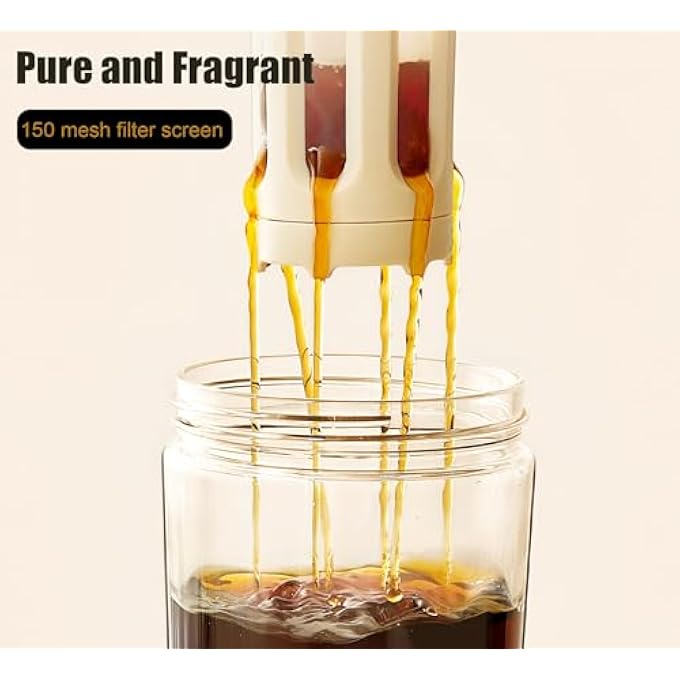 Tazweeq 2 Pcs Portable Cold Brew Coffee Tumbler Colds Brews Cup With Lid And Straw Portable Cold Brew Cup With Fine Mesh Filter For Car Travel School Office Gift - Image 4
