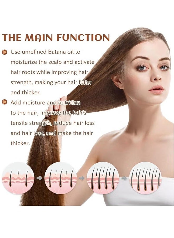 BARUBT Batana Oil for Hair Growth, Natural Organic Hair Conditioner, Repairs Damaged Hair, Leaves Hair Smoother, Natural Hair Growth Oil, Helps with Frizz, for All Hair Types - Image 2