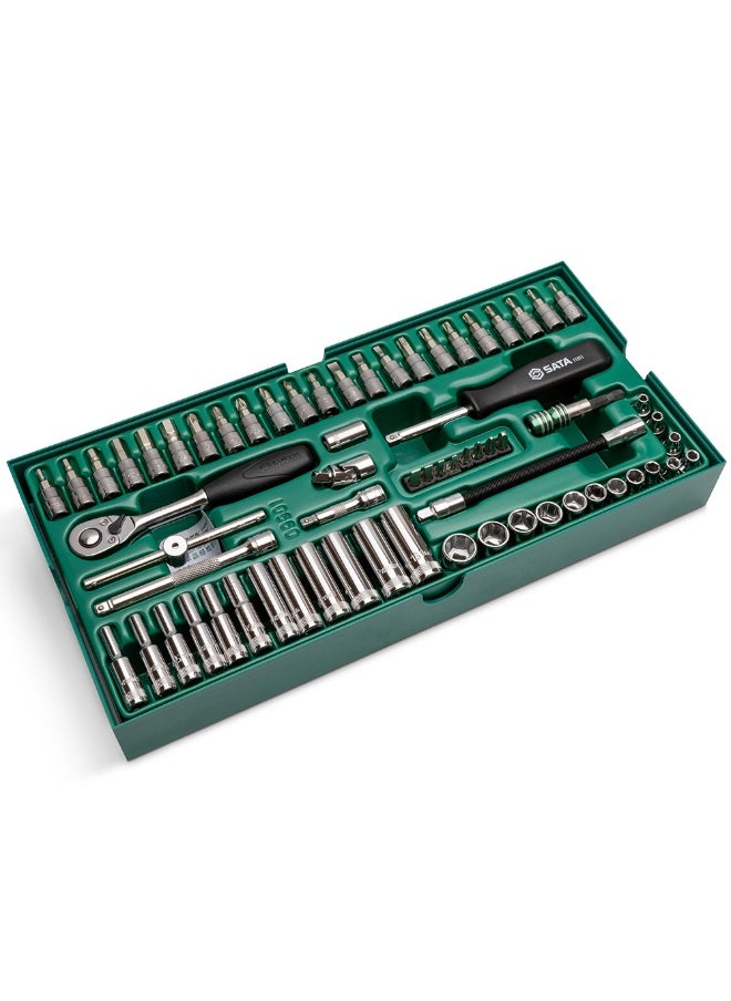 Sata SATA ST09901SJ 66-Piece 1/4" Drive 6 Point Metric Socket Tray Set  - Image 2