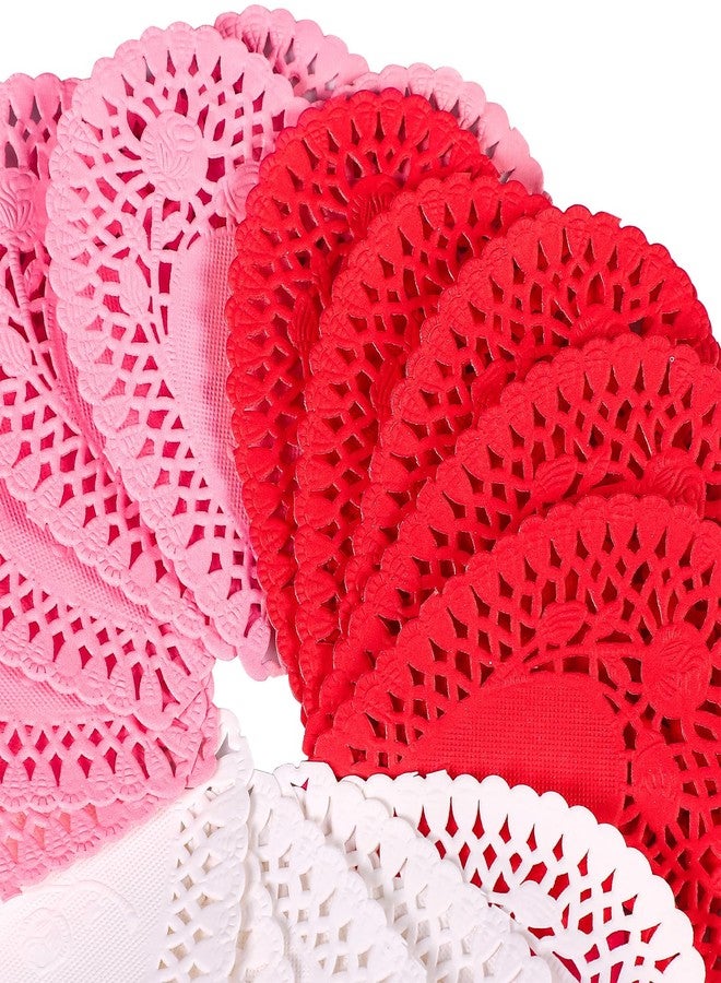 Moon Boat 600PCS Paper Heart Doilies for Crafts - Valentines Day Decorations Red/Pink/White/Mint Blue Lace Cutouts, Wedding Valentine's Party Decor Ornaments, 4" - Image 4