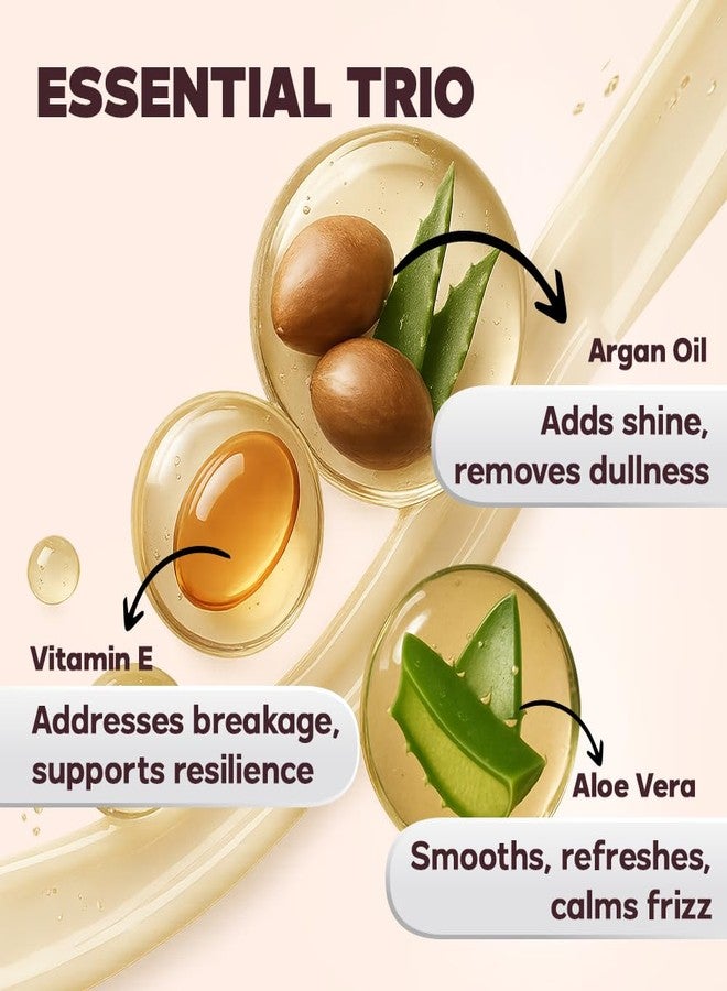 HerStyler Evolution Argan Oil Serum - Vitamin E Treatment for Softening and Straightening Dry Hair - With Aloe Vera (4 Pack) - Image 4
