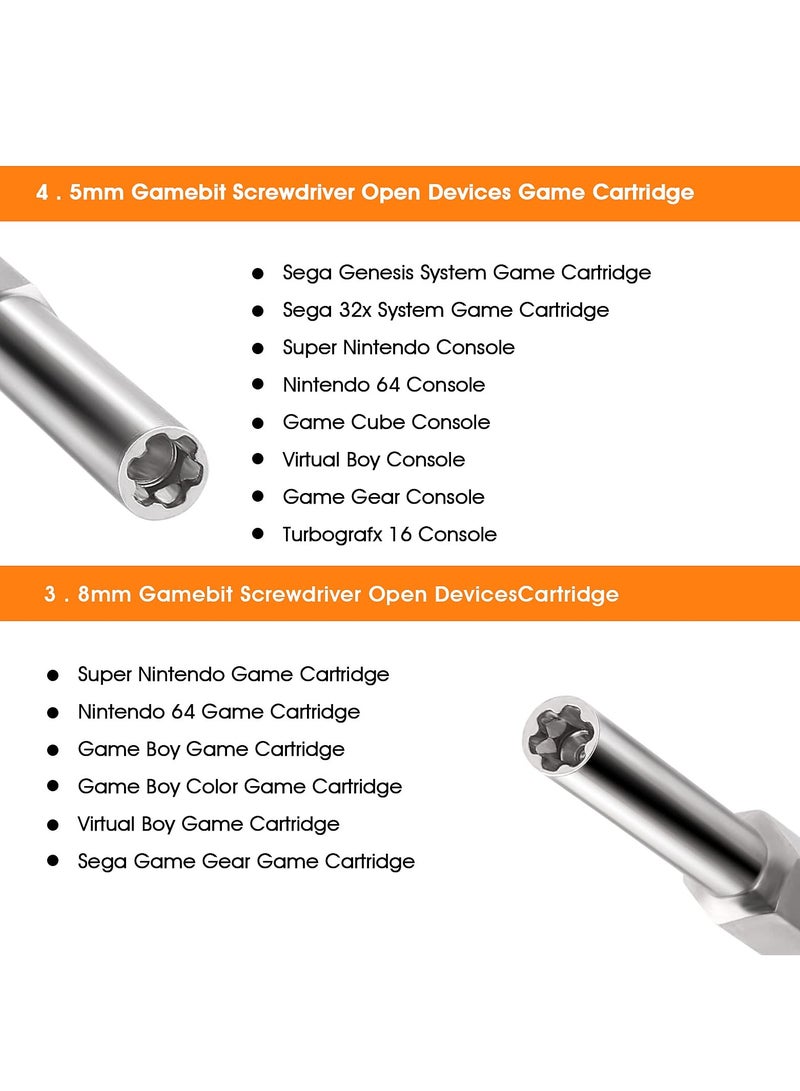 1pcs Gamebit Screwdriver 4.5 mm and 3.8 mm, Double-Ended Gamebit Screwdriver Set, Safety for Repair SNES, NES, N64, GameBoy, Magnetic Screwdriver - Image 2