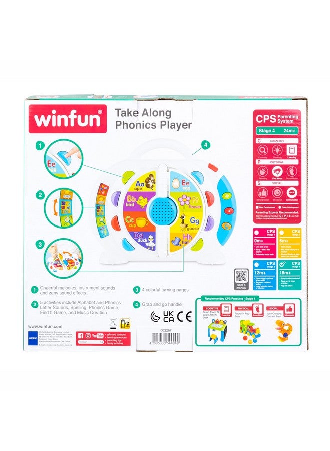 winfun Take Along Phonics Player - Portable Learning Toy with 5 Activity Modes, Alphabet Sounds, Spelling, Music Creation & Games - Educational Toy for Toddlers 2+ with Built-in Handle & Batteries - Image 5
