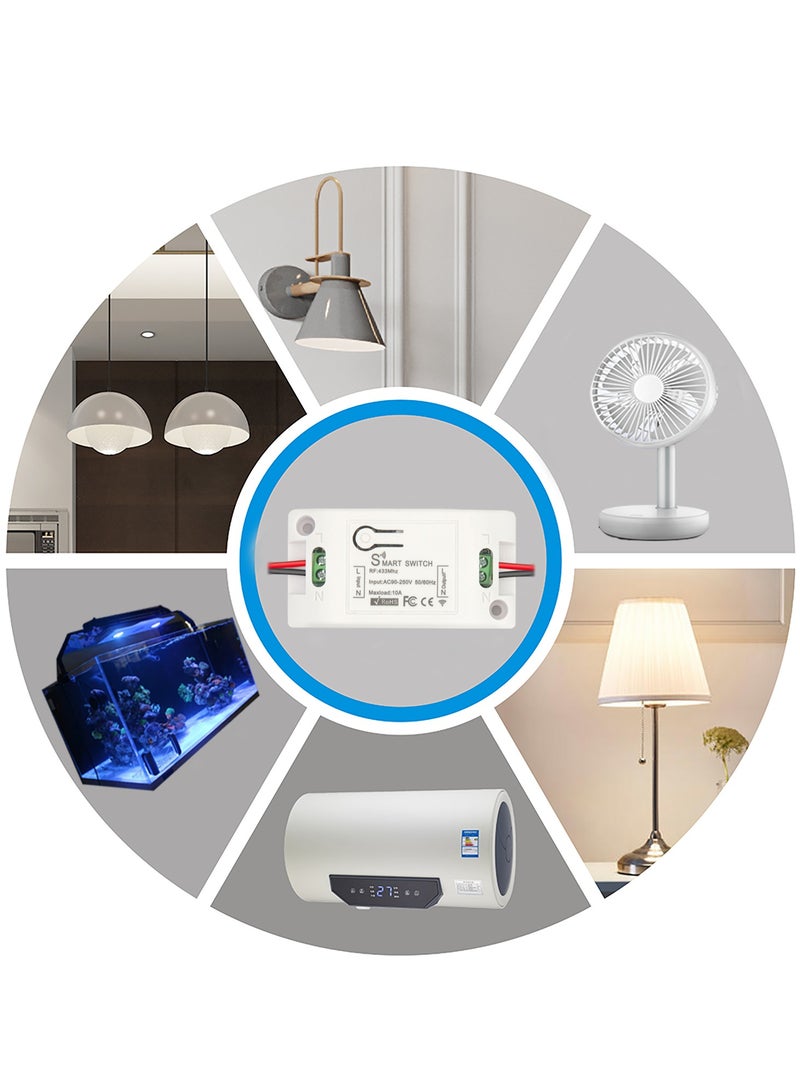 None/Brand 433Mhz RF Safety Wireless Wall Switch Panel Transmitter  And AC 110V 220V Relay Interruptor For Light Lamp - Image 2