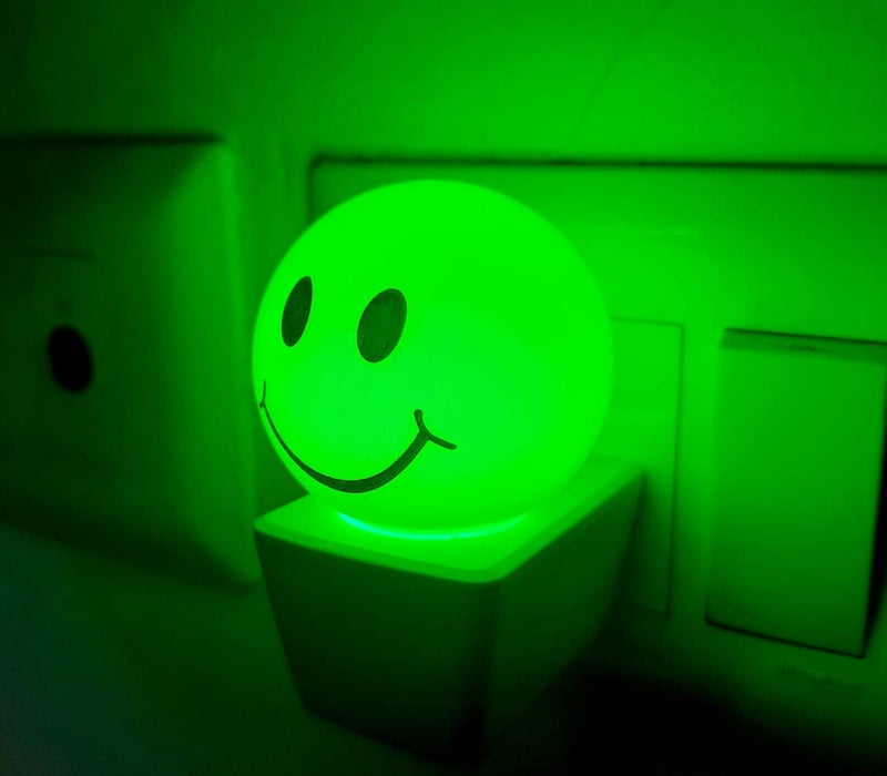 HOARD Plastic 0.5W LED Night Lamp with Smily Face-Pack of 1 (Green) - Image 5