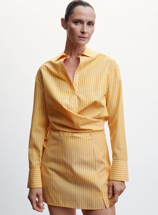 Striped High Waist Mini Skirt