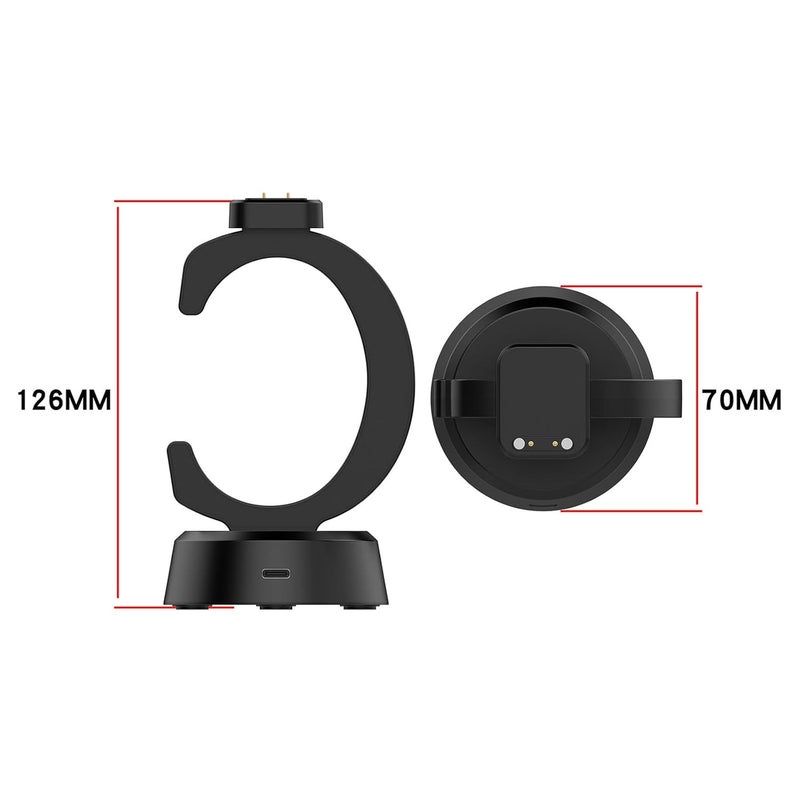 60cm Fast Charging Cord USB 2Pin Power Cable for JrTrack 5 Smartwatch Lightweight & Portable Design Black Fast Charging USB a Cable - Image 4