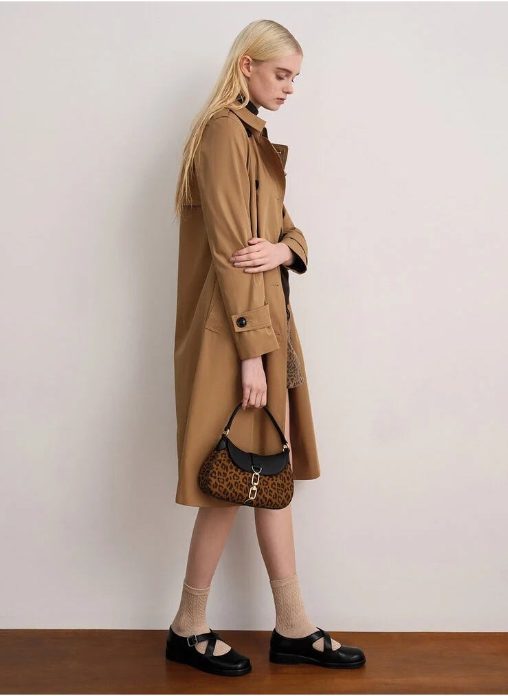 Charles & Keith CHARLES & KEITH Agatha Leopard-Print Chain-Accent Hobo Bag - Multi  - Image 4
