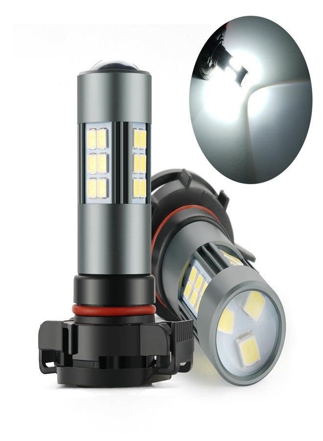 iFunyLED مصابيح iFunyLED 2504 LED، مصابيح ضباب PSX24W 12276، لون أبيض بارد 6500 كلفن، عبوة من قطعتين - Image 1