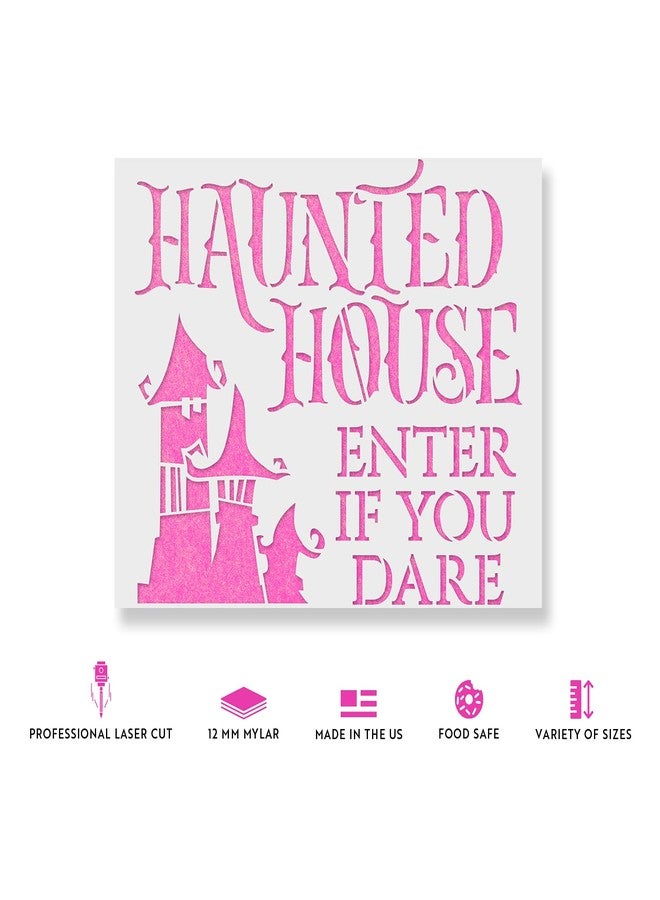 Stencil Revolution Haunted House Dare Stencil - Reusable Stencils for Painting - Create DIY Haunted House Dare Crafts and Projects - Image 2