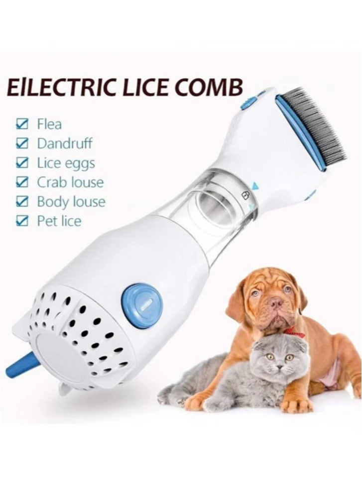 MAOGEDA - Electric Flea Comb - Chemical-Free Electric Lice Removal Comb for Humans and Pets | White Electric Nits Capture Comb for Safe and Effective Lice Treatment in Cats, Dogs, and Children - Image 1