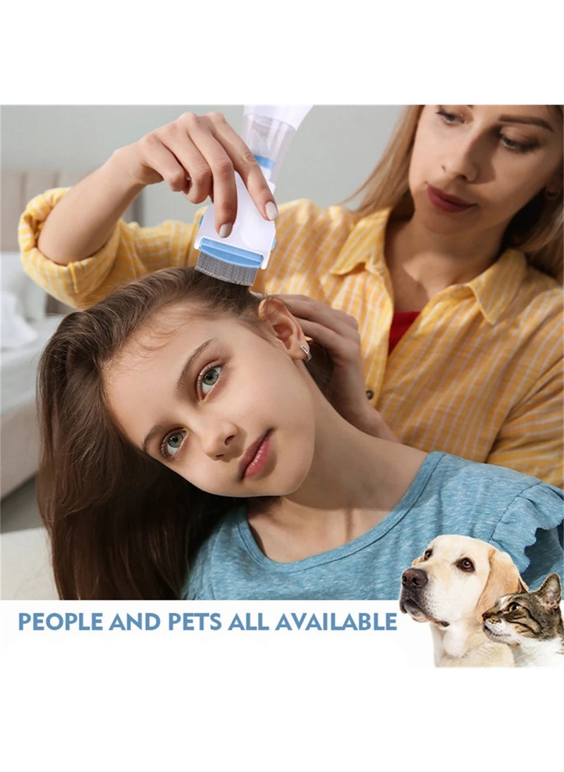 MAOGEDA - Electric Flea Comb - Chemical-Free Electric Lice Removal Comb for Humans and Pets | White Electric Nits Capture Comb for Safe and Effective Lice Treatment in Cats, Dogs, and Children - Image 1