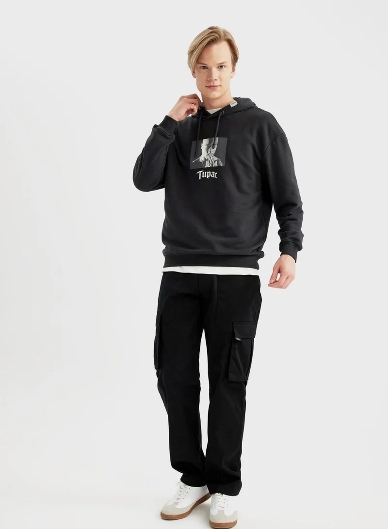 DeFacto Man Licensed Tupac Shakur(Supplier) Boxy Fit Sweat Shirt