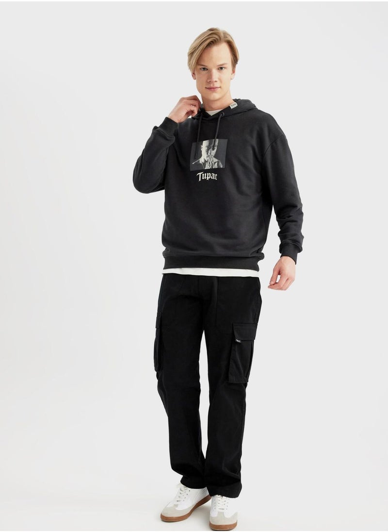 DeFacto Man Licensed Tupac Shakur(Supplier) Boxy Fit Sweat Shirt  - Image 4