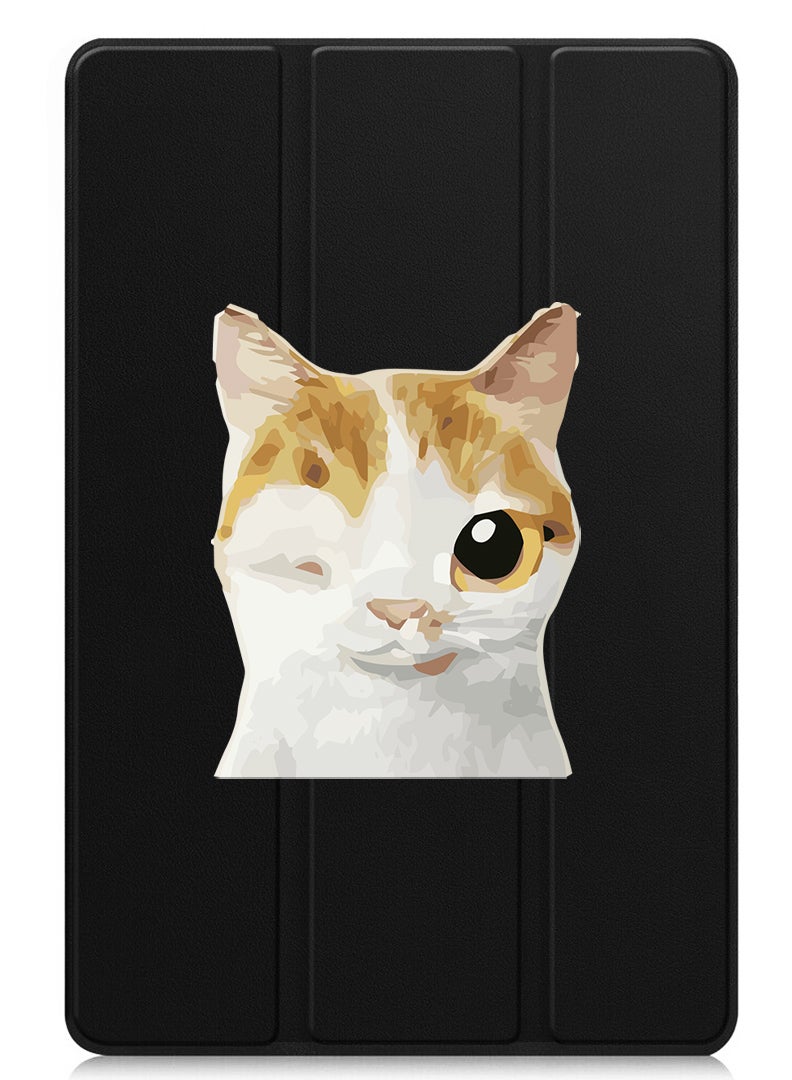 Theodor Protective Flip Case For Huawei MatePad SE 11 (2024) With Trifold Stand Auto Wake Sleep Shockproof Cover Cat Wink - Image 1