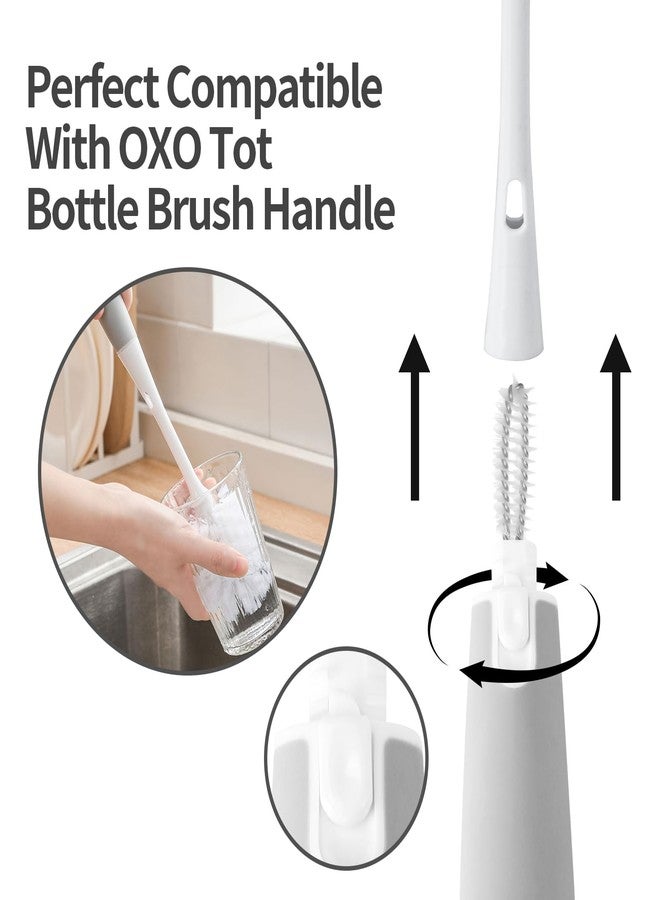 UXIETIN Bottle Brush Replacement Head Compatible with OXO,Flexible Dish Brush Refill Head Compatible with OXO,2PCS - Image 3
