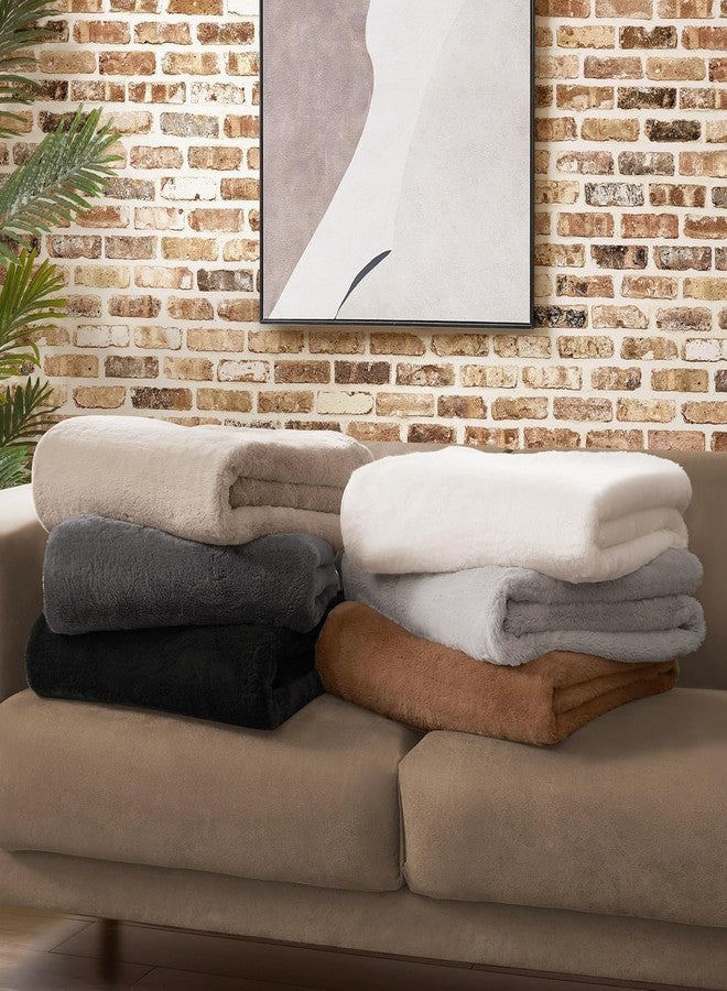 Brownmonkey Plush Sherpa Fleece Throw Blanket for Couch Sofa with Velvet Goli (Black Sherpa, 60x80) - Image 5