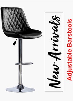 Generic Adjustable Barstools Swivel Counter Stool Leather Bar Chair  - Image 3