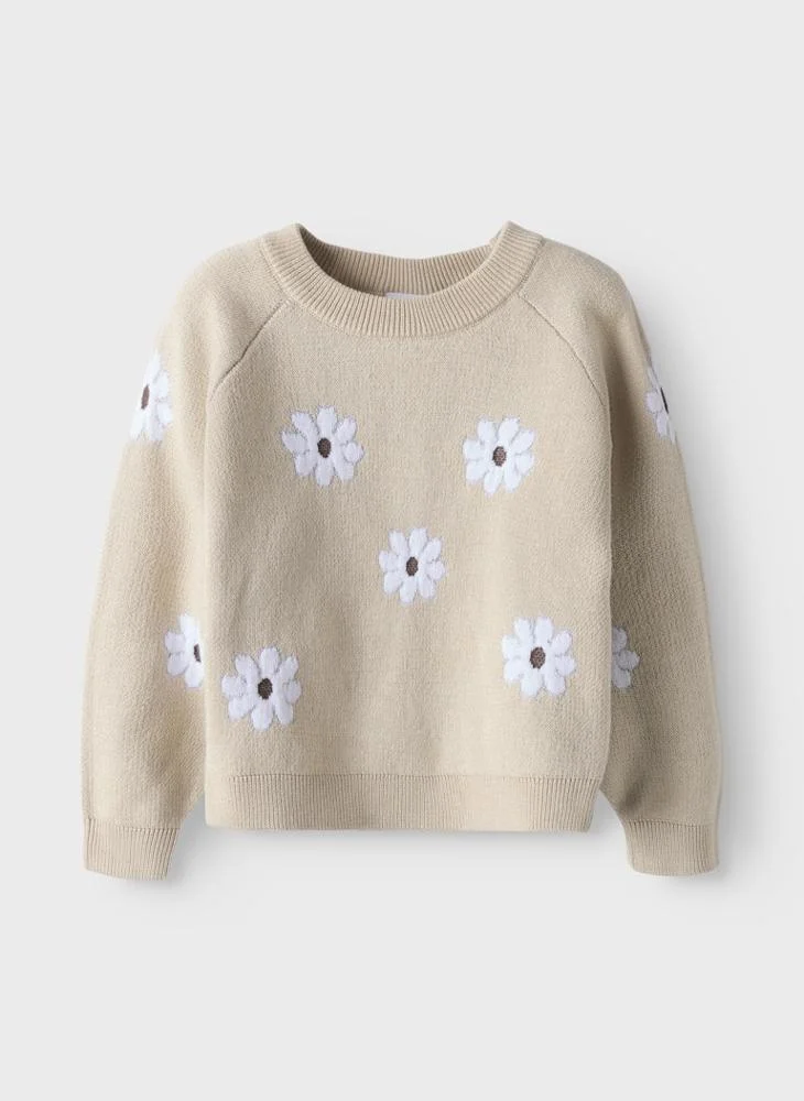 نيم ات Kids Nmfleia Flower Sweatshirt