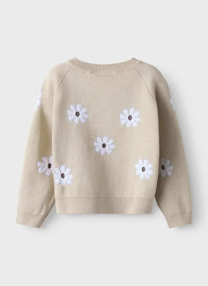 نيم ات Kids Nmfleia Flower Sweatshirt