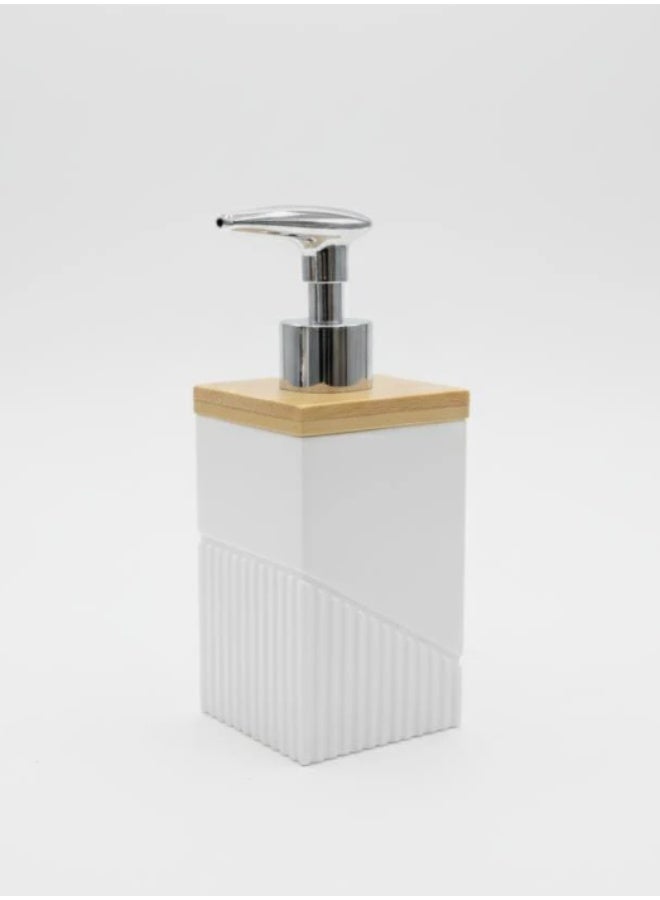 AKDC Plastic Liquid Soap Dispenser – Classic White Minimalist Style, Durable & Easy to Refill-300ML - Image 2