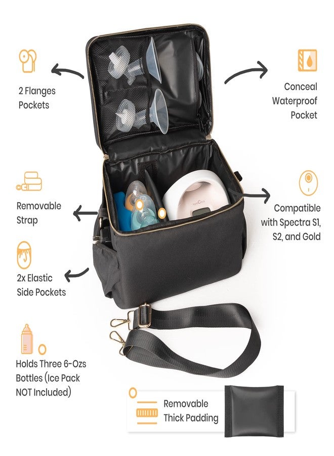 Flyangle EliteMom Breast Pump Bag (Patent Pending) - Stylish Pumping Bag Compatible with Spectra S1 S2 Gold - Image 2
