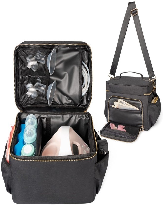 Flyangle EliteMom Breast Pump Bag (Patent Pending) - Stylish Pumping Bag Compatible with Spectra S1 S2 Gold - Image 1
