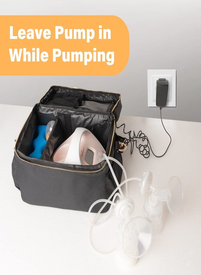 Flyangle EliteMom Breast Pump Bag (Patent Pending) - Stylish Pumping Bag Compatible with Spectra S1 S2 Gold - Image 3