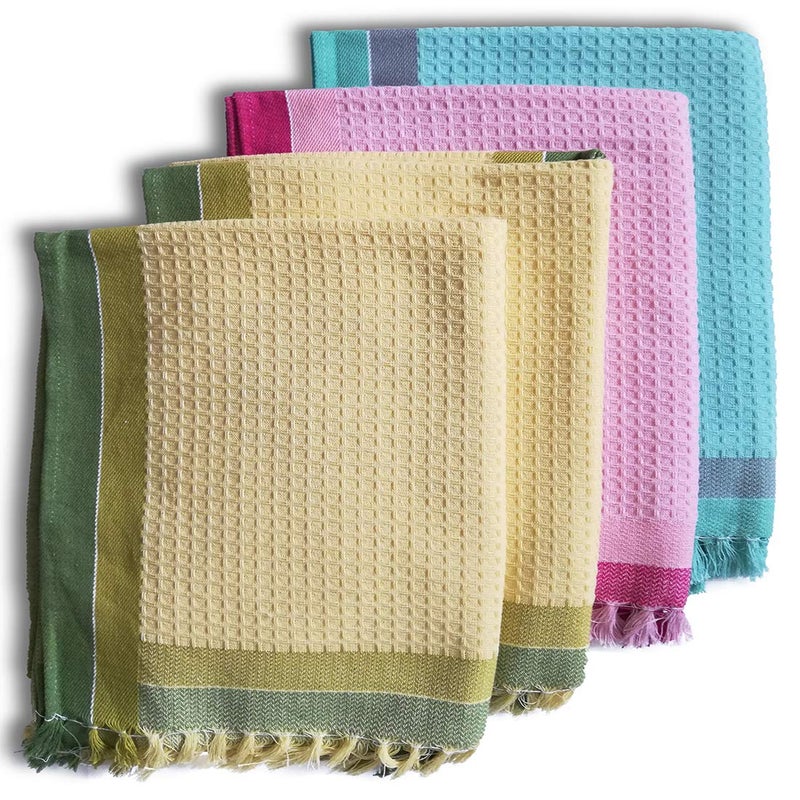 Athom Living Cotton Bath Towel Pack of 4 Multicolour