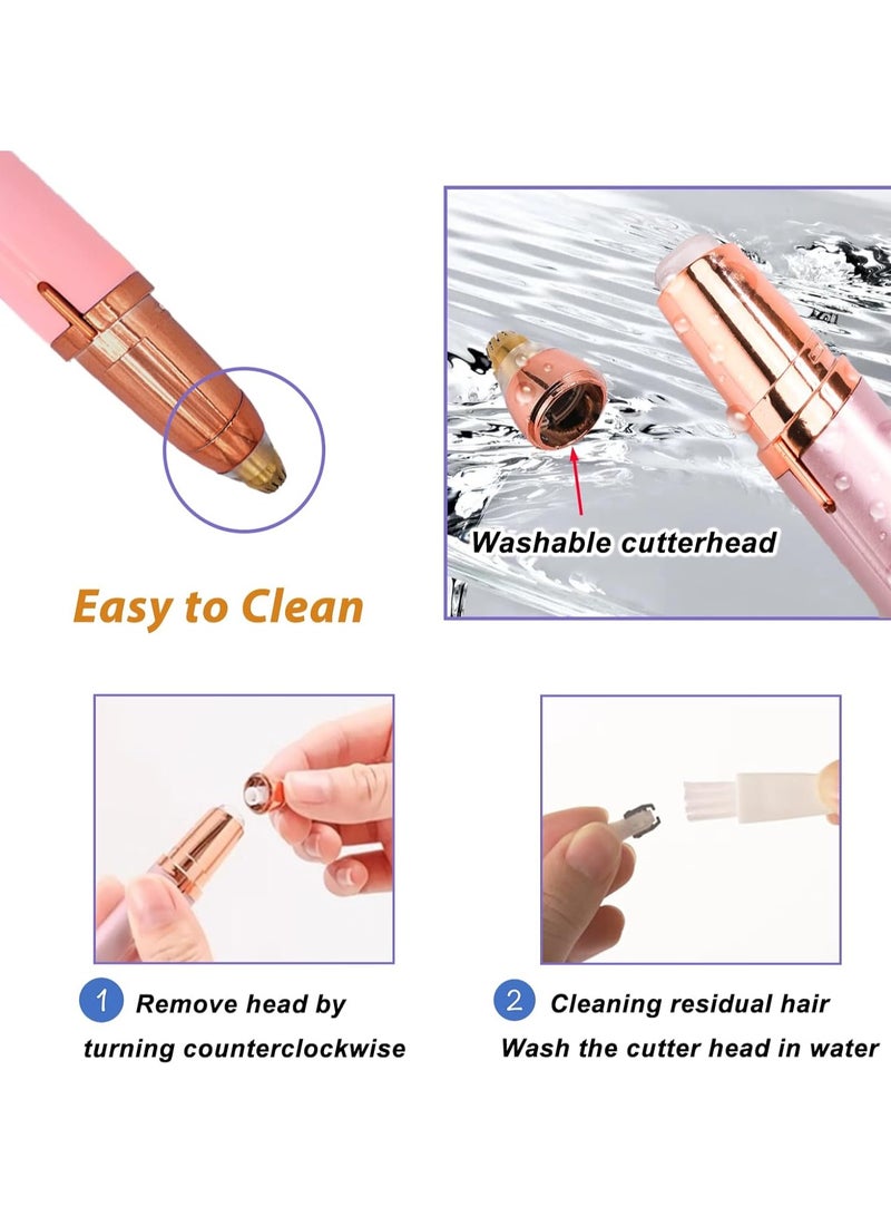 قلم حلاقة شفاه كهربائي محمول للمرأة - أداة حلاقة شفاه كهربائية سريعة وآمنة للوجه والأصابع والأرجل - Image 5