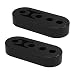 Sporthfish Exhaust Hangers Rubber Muffler Hanger 4 Holes Adjustable Universal Insulator Bushing Shock Absorber Bracket for Car Truck SUV 2PCS Black 047 Inch - Image 2