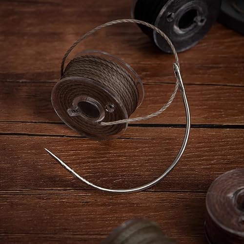 SaiDian 2 Sets 2'' / 2.5'' / 3 ''/ 3.5 '' Curved Leather Hand Sewing Needles C Type Needles for Carpet Leather Canvas Repairing Weaving Crafts - Image 5