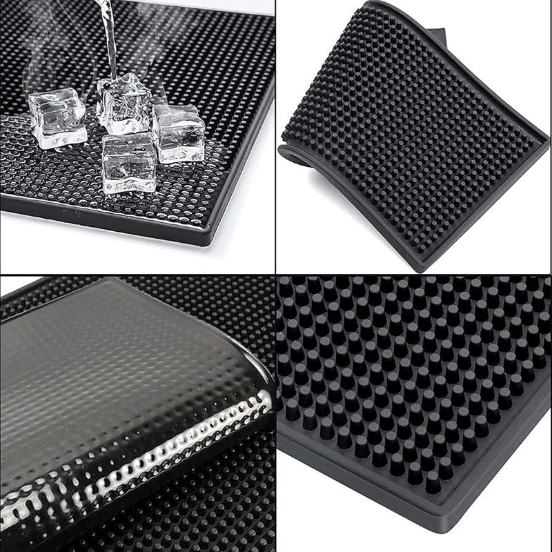 GoodTool Rubber Bar, Coffee Coasters, PVC Anti-slip Heat Insulation Mat, Suitable for Coffee, Bar, Restaurants and Home, Dish Drying Countertop Mat (30 * 15cm) - Image 3