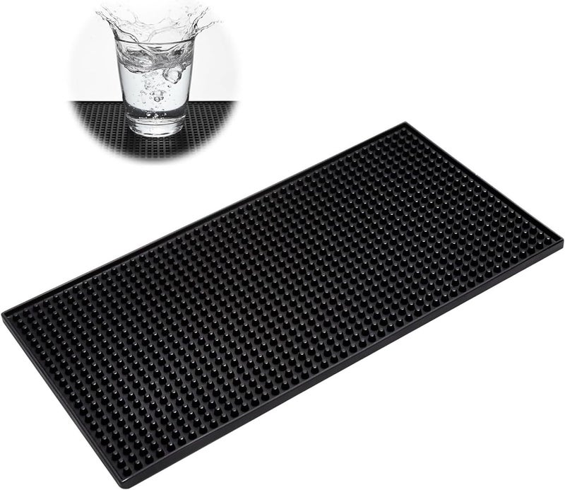 GoodTool Rubber Bar, Coffee Coasters, PVC Anti-slip Heat Insulation Mat, Suitable for Coffee, Bar, Restaurants and Home, Dish Drying Countertop Mat (30 * 15cm) - Image 1