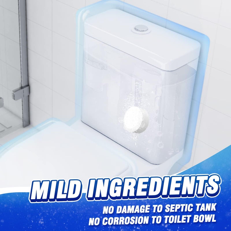 Vacplus Toilet Bowl Cleaners - 6 PACK, Household Toilet Cleaner, Automatic Toilet Bowl Cleaners with Bleach, Sustained-Release Toilet Tank Cleaners for Deodorizing and Descaling, 1.76 Ounces Each - Image 5