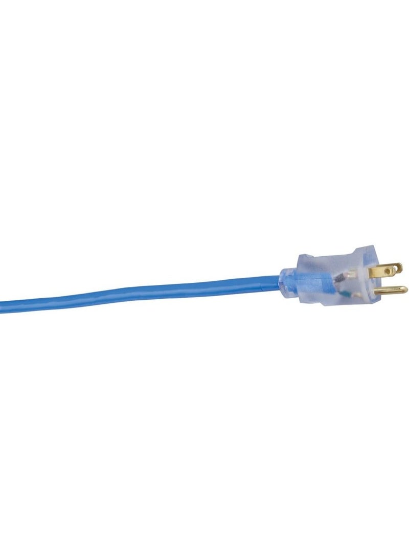 Southwire Coldflex 12/3 Heavy-Duty Extension Cord, 50Ft, Cold Weather Cord, SJTW, Blue, 2568 - Image 2