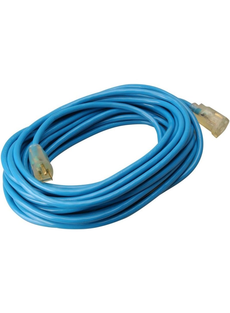 Southwire Coldflex 12/3 Heavy-Duty Extension Cord, 50Ft, Cold Weather Cord, SJTW, Blue, 2568 - Image 1
