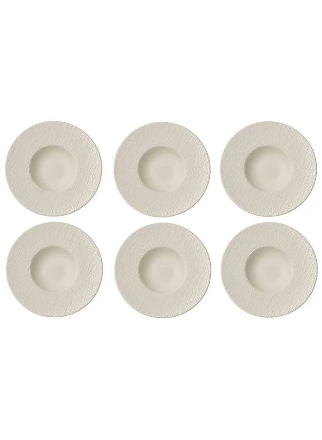 Villeroy & Boch 6-Piece Manufacture Rock Blanc Pasta Plate Set