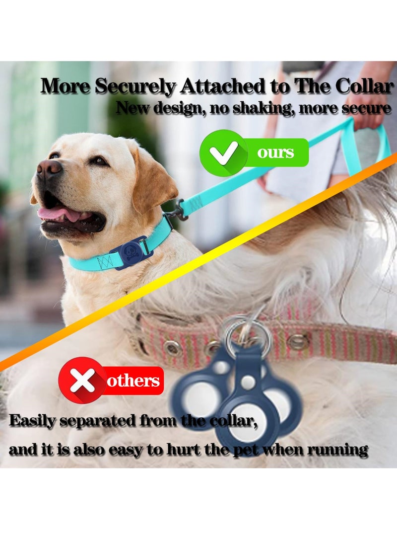 Barakah 4 Pack Waterproof AirTag Dog Collar Holder, Silicone Loop Holder for Apple AirTag, Keep Your Dog Safe with Anti-Lost Air Tag Accessories - Image 4