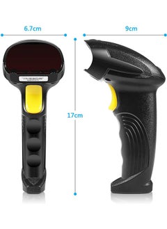 LENND Wireless Barcode Scanner 2-in-1 2.4GHz Wireless & USB 2.0 Wired USB Automatic Barcode Reader Handheld Bar Code Reader USB Rechargeable Bar Code Hand Scanner for Computer POS Laptop  - Image 2