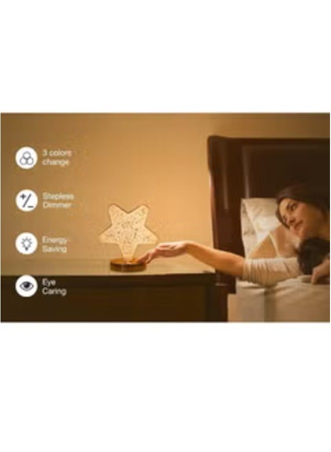 إلترازون Star Lamp Cute Night Light for Kids – Acrylic Crystal Desktop Lamp, Cordless Rechargeable, Stepless Dimmable Touch Control - Image 5
