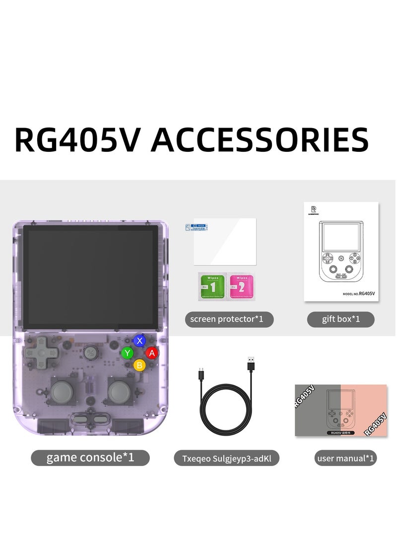 ANBERNIC  - RG405V Retro Handheld Game Console, Unisoc Tiger T618 Android 12 System 4.0 Inch IPS Touch Screen Support 5G WiFi Bluetooth 5.0 with 128G TF Card 3172 Games 5500mAh Battery - Image 1