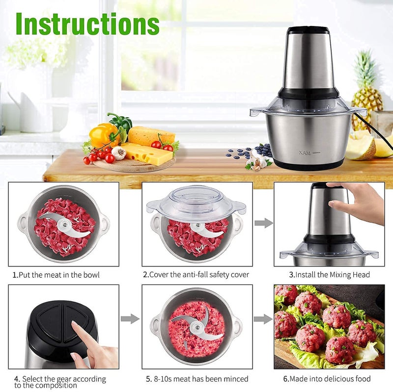 HOLISTIC HOLISTIC Stainless Steel Electric Meat Mixer Grinders With Bowl for Heavy Kitchen Food Chopper Mixer  - Image 5