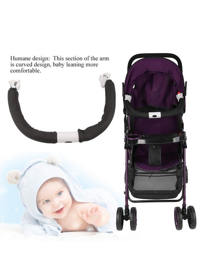 POCREATION - Universal Bumper Bar For Strollers Universal Buggy Bumper Bar Stroller Handle Adjustable Baby Stroller Armrest Bumper Bar Handlebar And Bumper(Black) - Image 1