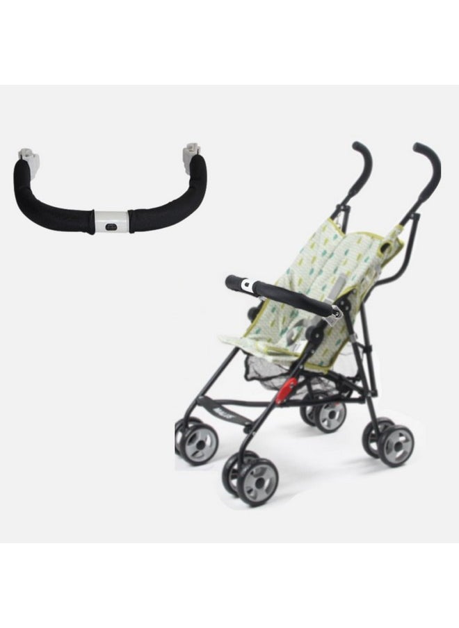 POCREATION - Universal Bumper Bar For Strollers Universal Buggy Bumper Bar Stroller Handle Adjustable Baby Stroller Armrest Bumper Bar Handlebar And Bumper(Black) - Image 1