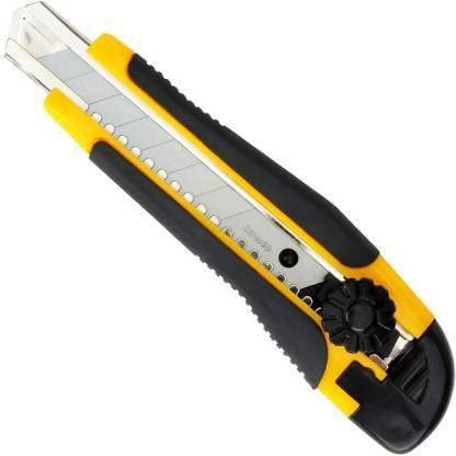 Dinojames Heavy Duty Industrial Cutter 18mm Metal Cutter with 10 Pcs. Spare Blades Set of 1 - Multipurpose Utility Knife - Image 5