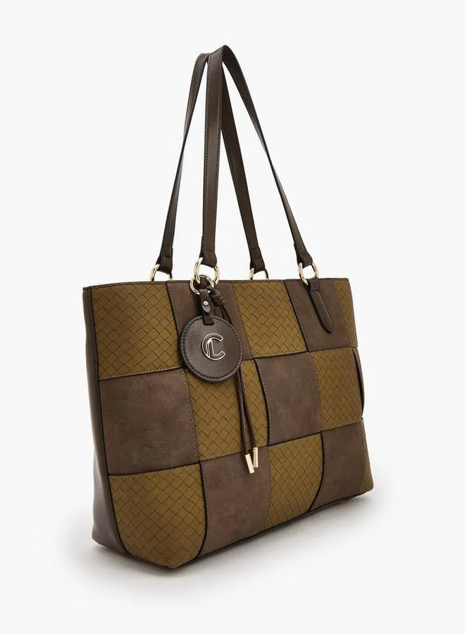 Le Confort Panelled Tote Bag With Zip Closure